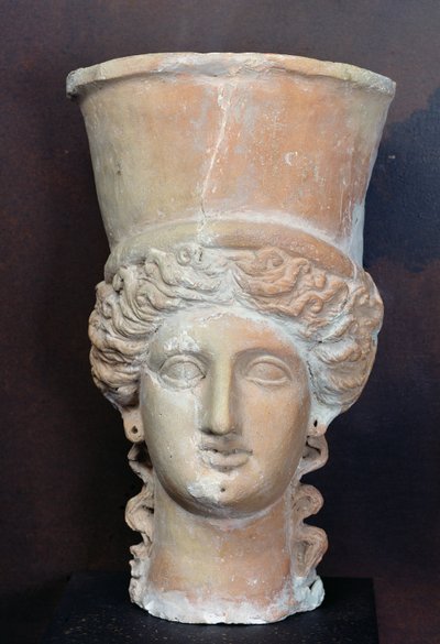 Incense Burner in the Form of the Head of a Female Divinity, from the Salammbo Sanctuary, Carthage by Punic